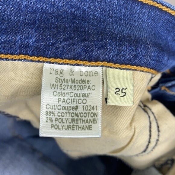 Rag & Bone Skinny Distressed Zipper Capri Jeans 25 - Picture 8 of 8